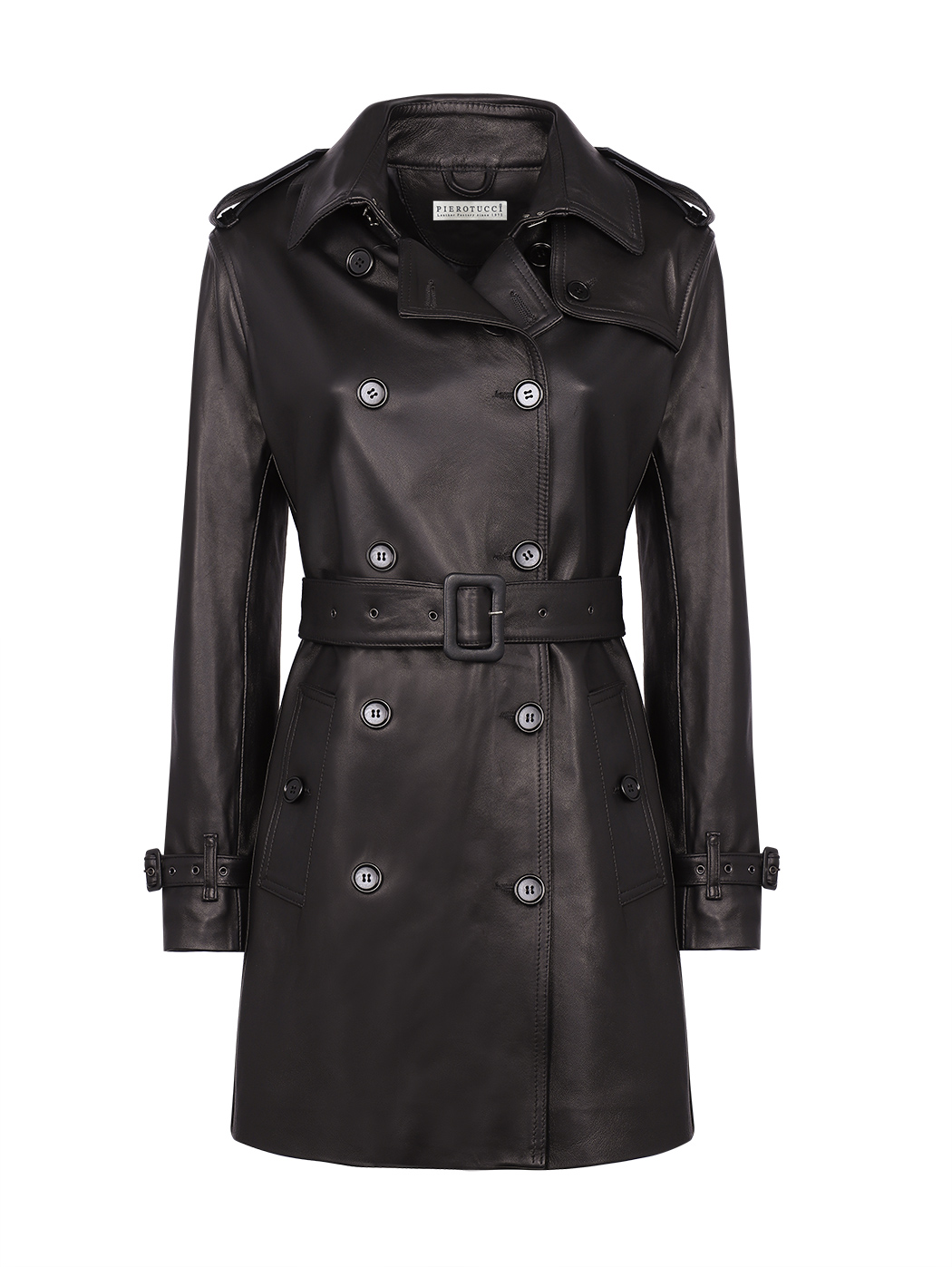 레더 트렌치 코트